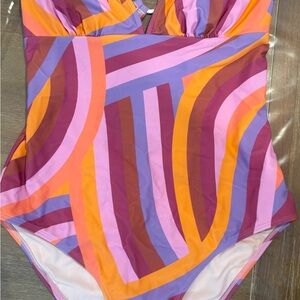 Colorful Striped Swimsuit